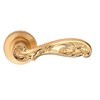  Комплект дверных ручек ARCHIE модель FLOR, S. GOLD (матовое золото) купить по цене 5600 pуб.