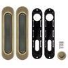  Комплект дверных ручек Armadillo для раздвижных дверей SH010-WAB-11 Матовая бронза купить по цене 870 pуб.