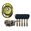  Цилиндровый механизм MOTTURA CHAMPIONS 3DKey C3DP-(112)81/31-00C5, ключ/длинный шток, цвет PVD купить по цене 49020 pуб.